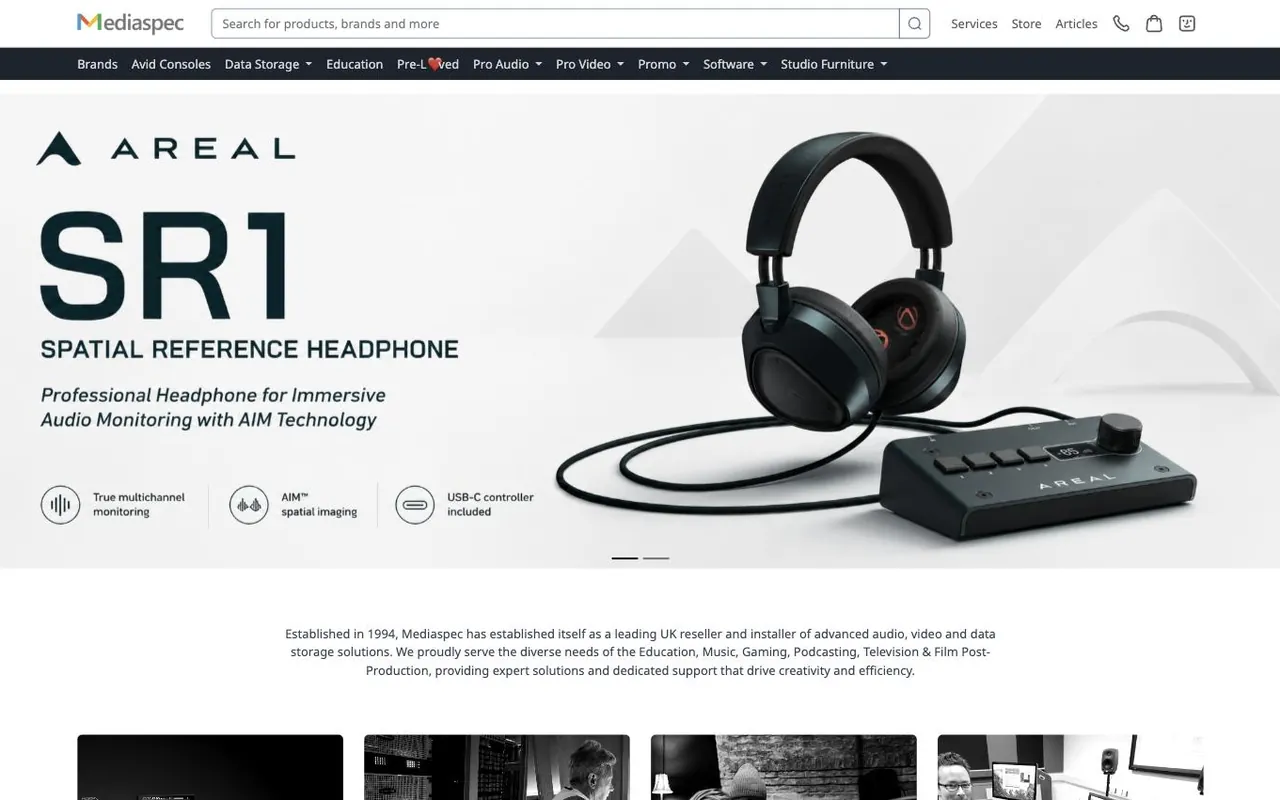 Online store and ordering system for Mediaspec